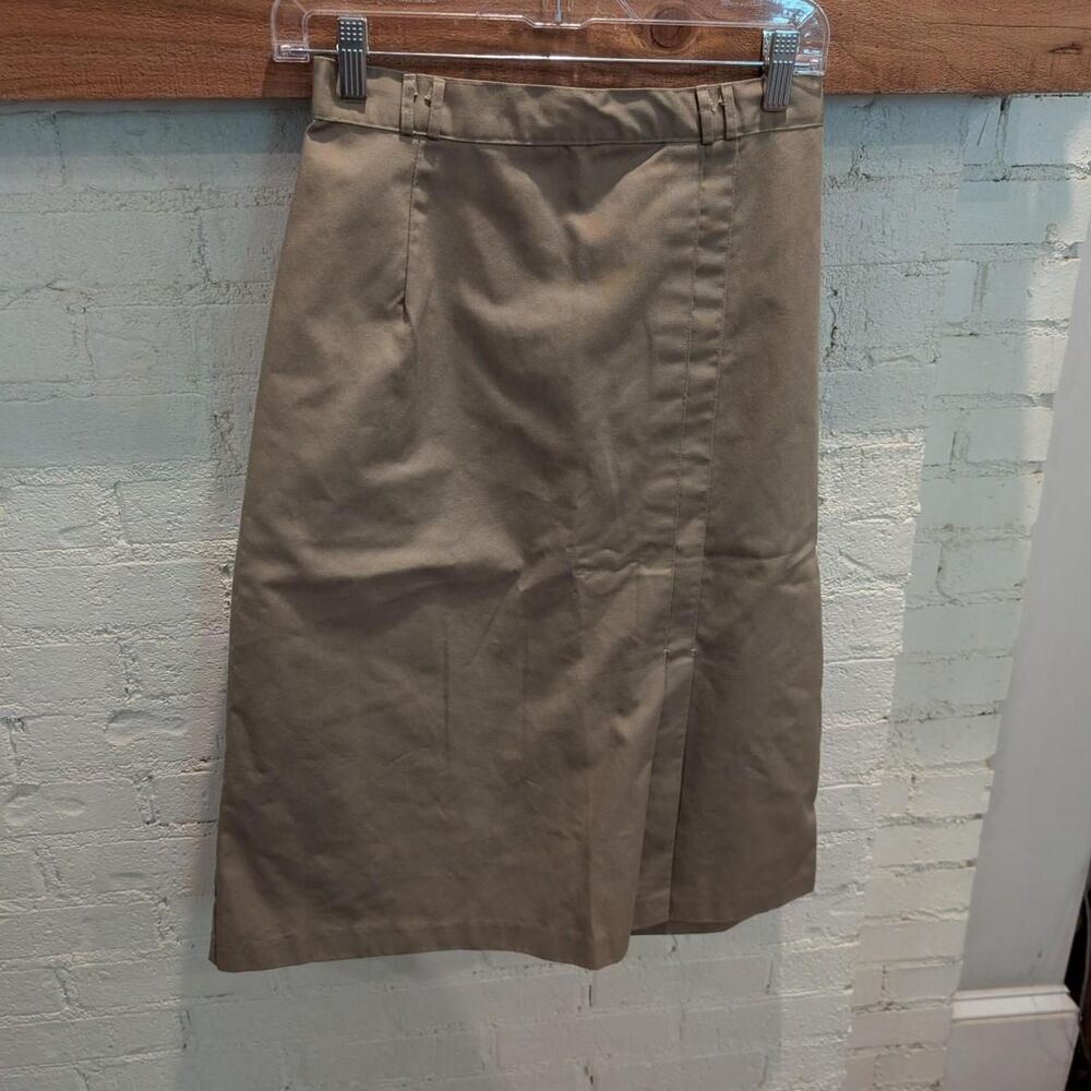 Vintage Women's Tan and Brown Skirt